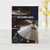 Drummer Hard Hitter Loud Percussion Get Well Soon Kaart (Gele Bloem)