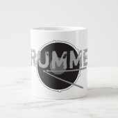 Drummer Hard Rock Minimal Music Lover Stijlvol Coo Grote Koffiekop (Voorkant)