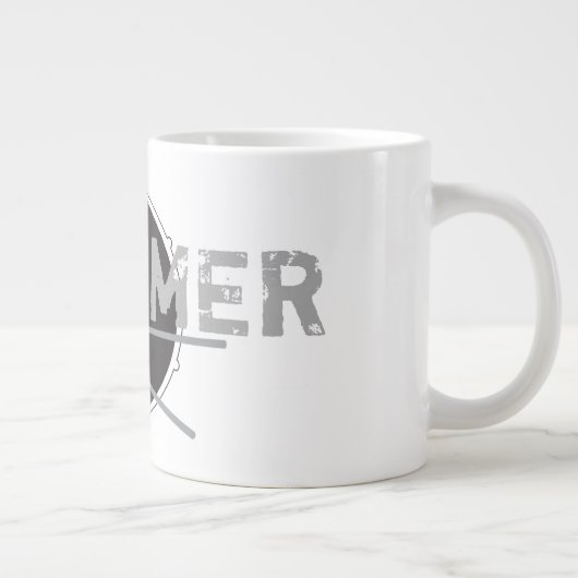 Drummer Hard Rock Minimal Music Lover Stijlvol Coo Grote Koffiekop (Rechts)