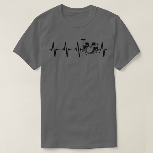 Drummer Heartbeat Gift Best Drum Player Music Teac T-shirt (Design voorkant)
