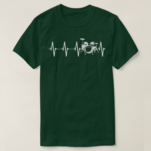 Drummer Heartbeat Gift Best Drum Player Music Teac T-shirt (Design voorkant)