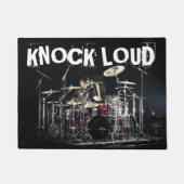 Drummer Heavy Metal Rock KNOCK LOUD Fun Gift Deurmat (Voorkant)