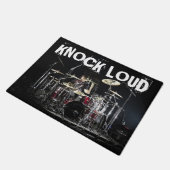 Drummer Heavy Metal Rock KNOCK LOUD Fun Gift Deurmat (Schuin)