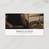 Drummer, hoogleraar visitekaartje (Voorkant)