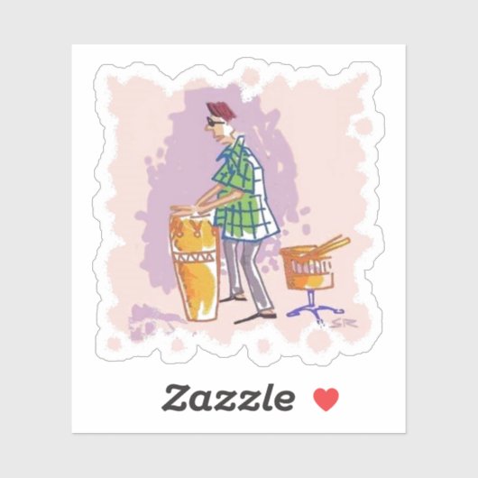 Drummer I contour sticker (Vel)