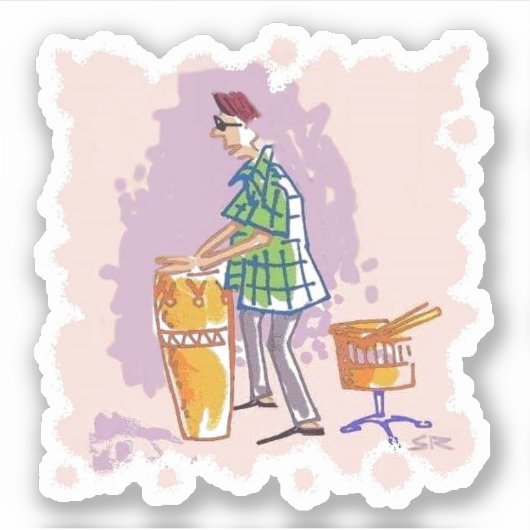 Drummer I contour sticker (Voorkant)