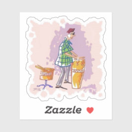 Drummer I contour sticker