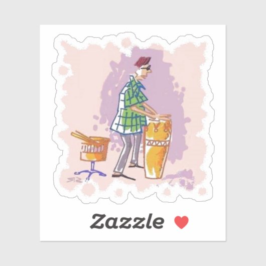 Drummer I contour sticker (Vel)