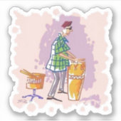 Drummer I contour sticker (Voorkant)