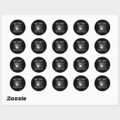 Drummer I Destroy Silence Drums Ronde Sticker (Vel)