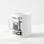 Drummer I Vernietig Stilte Koffiemok (Voorkant links)