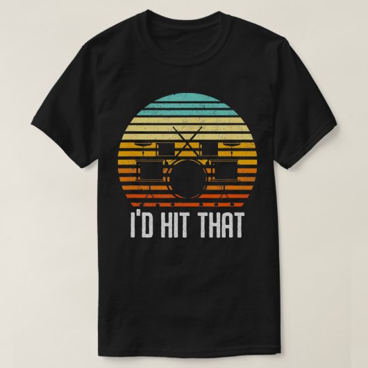 drummer-id raakte die grappige percussiedrums t-shirt (Design voorkant)