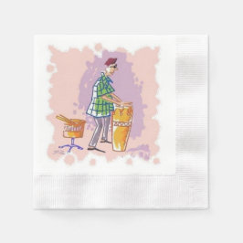 Drummer Ik heb papieren cocktailluiers bedekt Servet