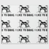 Drummer ik hou van een drumdrum in rare ramen cadeaupapier (Vlak)