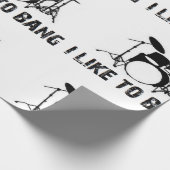 Drummer ik hou van een drumdrum in rare ramen cadeaupapier (Hoek)