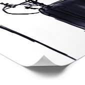 Drummer in actie - donker poster (Hoek)