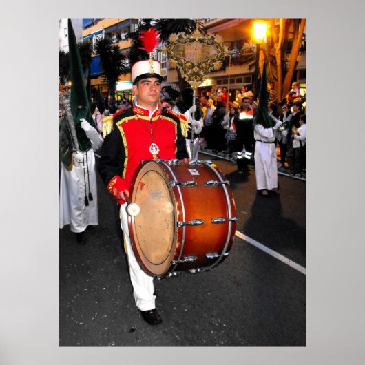 Drummer in de Palm Sunday parade, Marbella Poster (Voorkant)