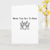 Drummer is nooit te oud om te roteren kaart (Gele Bloem)