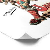  drummer Jester Speelgoed Adverteren Poster (Hoek)