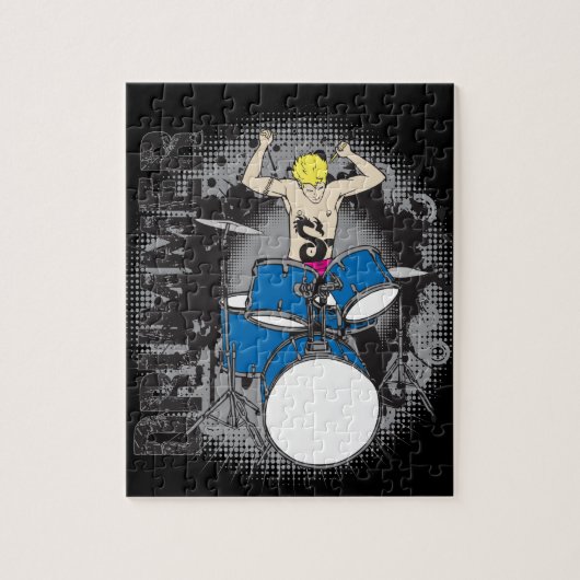 Drummer Jigzaag Puzzle Legpuzzel (Verticaal)