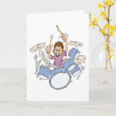 drummer kaart (Gele Bloem)