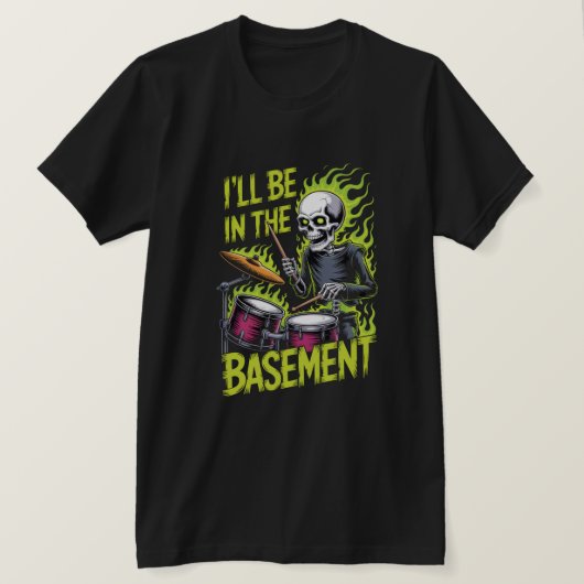 Drummer Kelder Oefen Tee T-shirt (Design voorkant)