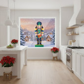 Drummer Kerstman Raamsticker
