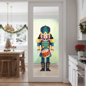Drummer Kerstman Raamsticker