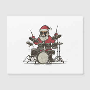 Drummer Kerstmis Grappig Vintage Sint Drumspelend