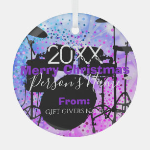 Drummer Kerstversier HAMbWG Glas Ornament