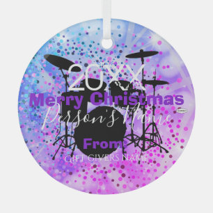 Drummer Kerstversier HAMbWG Glas Ornament