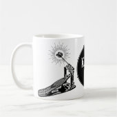 Drummer KICK IT Bass Drum Pedal Rock Band Drumming Koffiemok (Links)