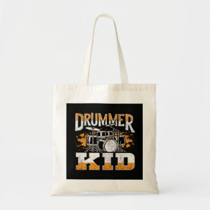 Drummer Kind Drumming Drumsticks Musician Rock Mus Tote Bag
