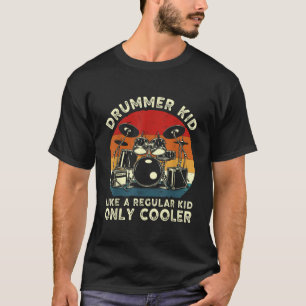 Drummer kind drumstel drummer drumkunst voor Boys T-shirt