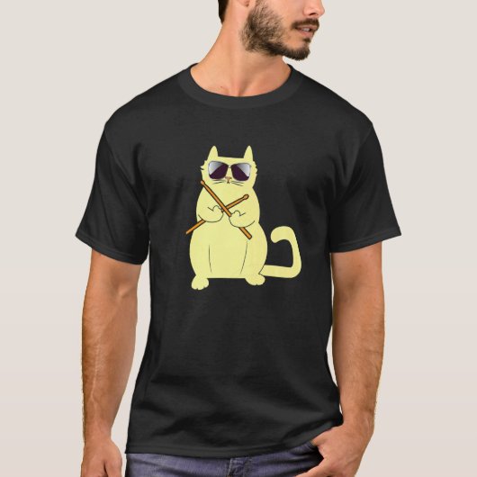 Drummer Kitty Kat Muzikant Instrumentalist Drumsp T-shirt (Voorkant)