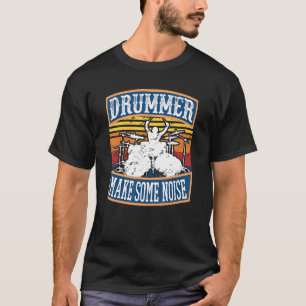 Drummer Maak Geluid Percussie Rock Roll Drummer T-shirt