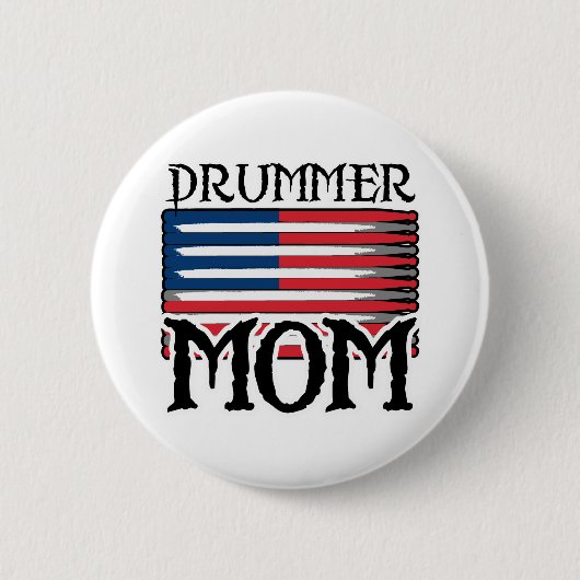 Drummer mama ronde button 5,7 cm (Voorkant)