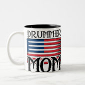 Drummer mama tweekleurige koffiemok (Links)