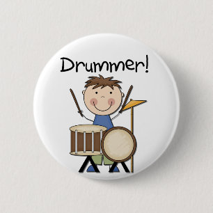 Drummer - Mannelijke overhemden en cadeautjes Ronde Button 5,7 Cm