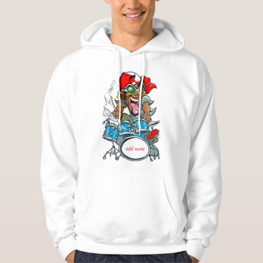 Drummer Mannen Basic - Geboste Sweatshirts Hoodie (Voorkant)