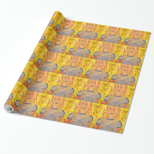 drummer meisjes rocksteen cadeaupapier (Uitgerold)