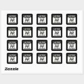Drummer met hoogte vierkante sticker (Vel)