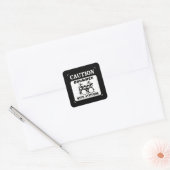 Drummer met hoogte vierkante sticker (Envelop)