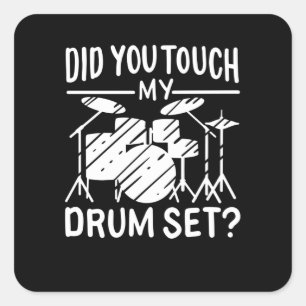Drummer - Mijn drumset Vierkante Sticker