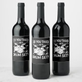 Drummer - Mijn drumset Wijn Etiket (Flessen)