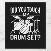 Drummer - Mijn drumset Wijn Etiket (Enkel label)