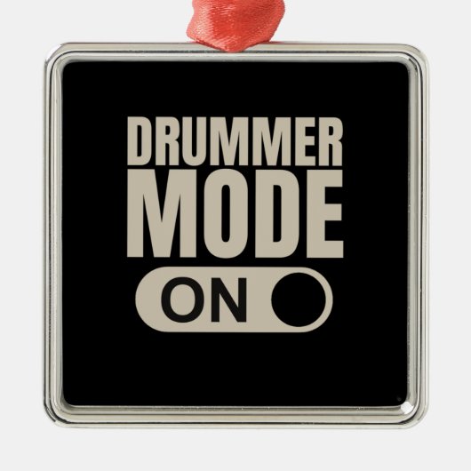 Drummer-modus aan metalen ornament (Voorkant)