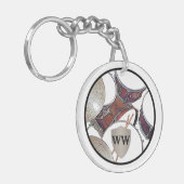 Drummer Monogram Snare Drum Kit Drumsticks Music K Sleutelhanger (Voorkant Links)