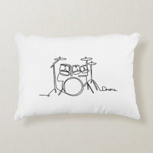 Drummer Music Design One-Line Drums Accent Kussen