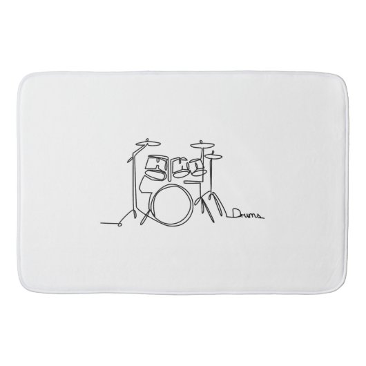 Drummer Music Design One-Line Drums Badmat (Voorkant)